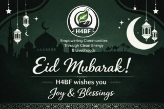 🌙✨ Eid Mubarak

At #H4BF, we celebrate this special occasion with our Muslim brothers and sisters across Cameroon and beyond.

Eid is a time of compassion, generosity, and community—values that reflect our mission of empowering vulnerable communities through clean energy, livelihoods, health, and education.

As families come together in peace and gratitude, we are reminded of the importance of supporting one another and building a future where every community can thrive.

💚 From all of us at H4BF, we wish you a peaceful, joyful, and blessed Eid.

#EidMubarak #H4BF #Community #CleanEnergy #Empowerment #Cameroon